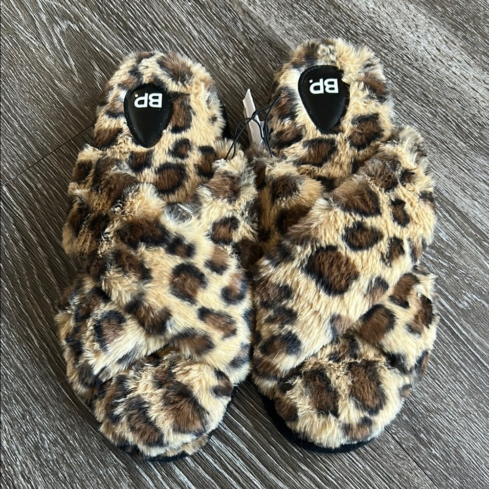 BP Brown Cozy Fuzzy Slippers